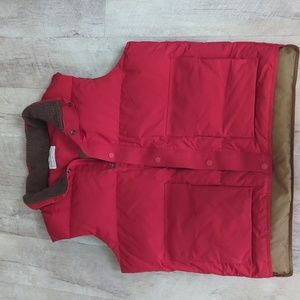 REI Men's Down Vest L Fur Lined Collar New